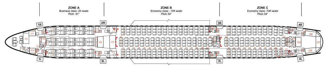 План самолета боинг 777 200