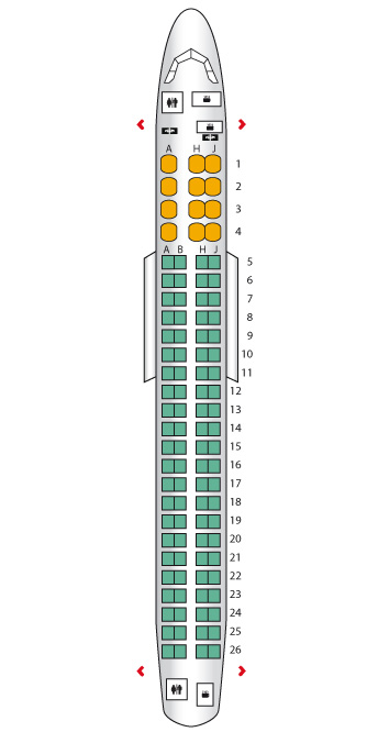 Эмбраер rj170 схема салона