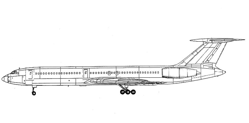 Ту 154 чертеж сверху