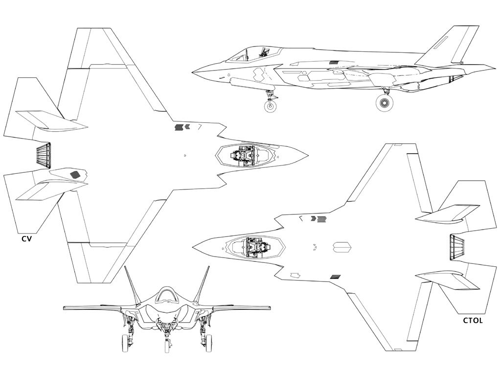 F 22 raptor чертеж