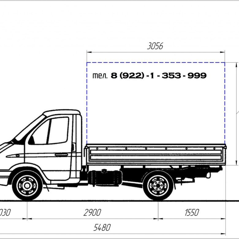 Габариты автомобиля газель грузовая