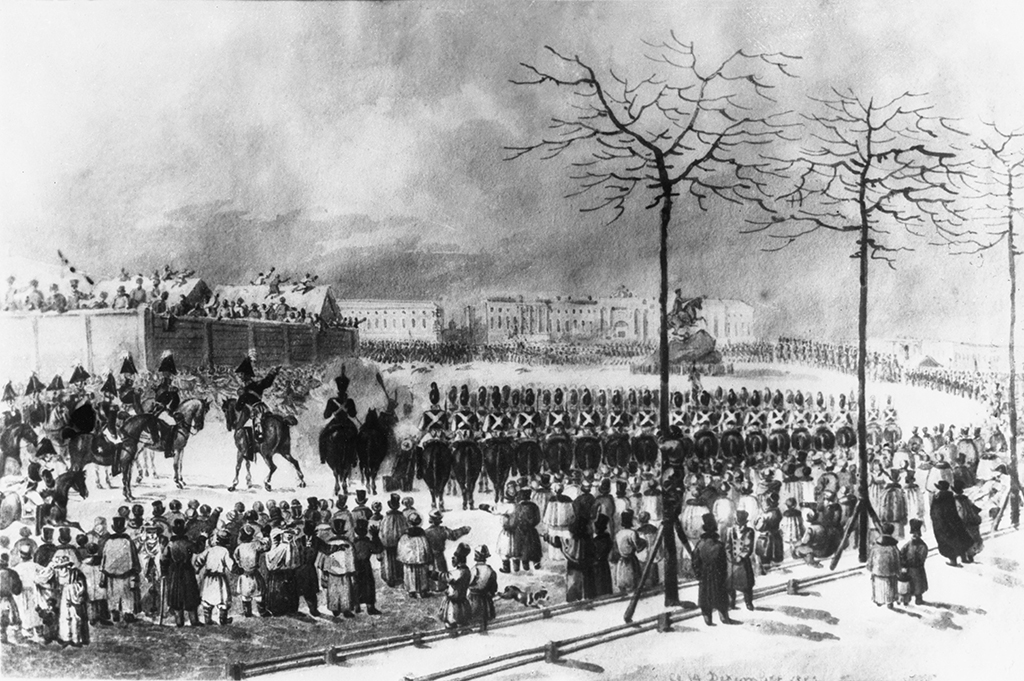 Кто был царем при декабристах. Восстание Декабристов на Сенатской площади. Картина Тимма восстание Декабристов 1825.