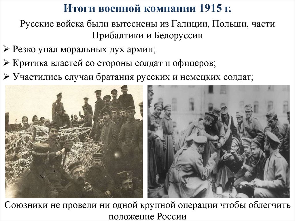 Итоги военных. Русские войска были вытеснены из Галиции. 1915 Русские войска были вытеснены из Галиция Польша части. Итоги военной компании 1915 года.