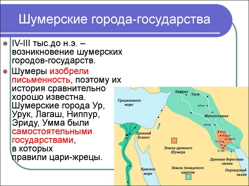 Шумерские города государства 5 класс история картинки