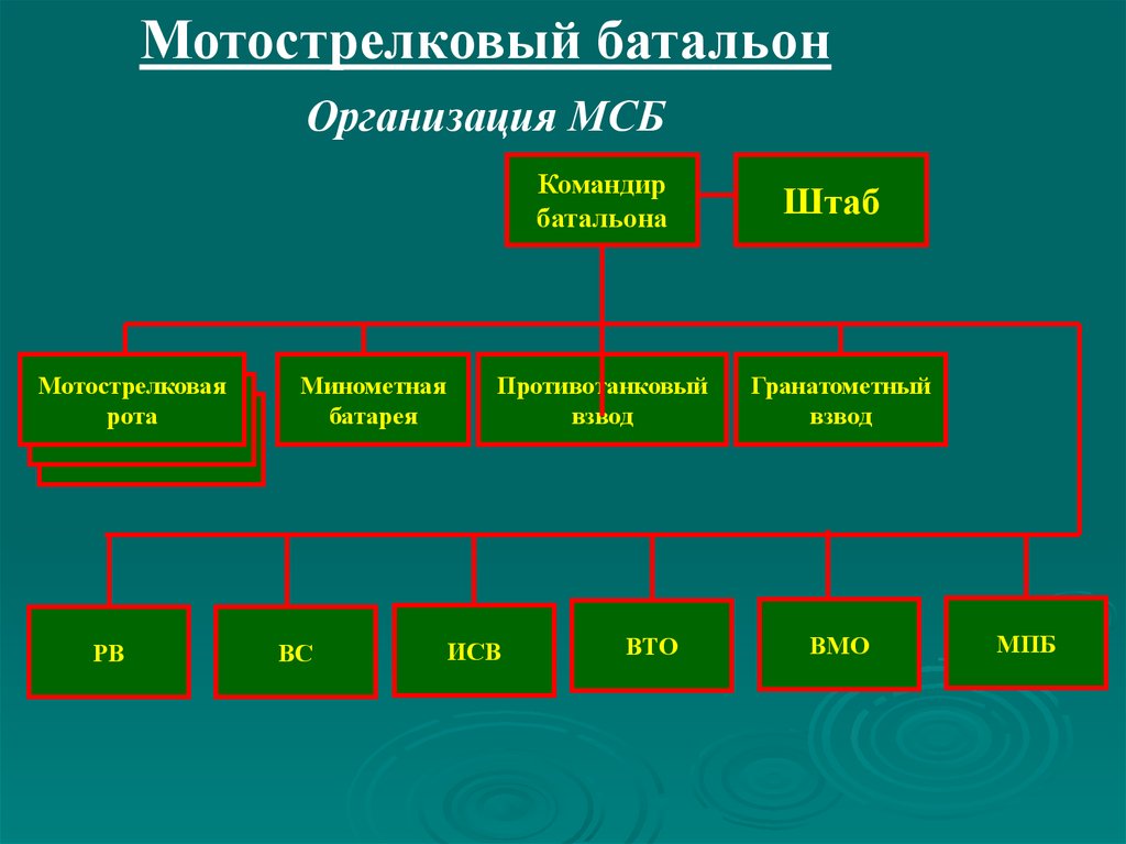 Командир мотострелкового. Организация минометной батареи мотострелкового батальона. Противотанковая батарея мотострелкового батальона. Организация мотострелкового батальона МСБ. Мотострелковый батальон структура.