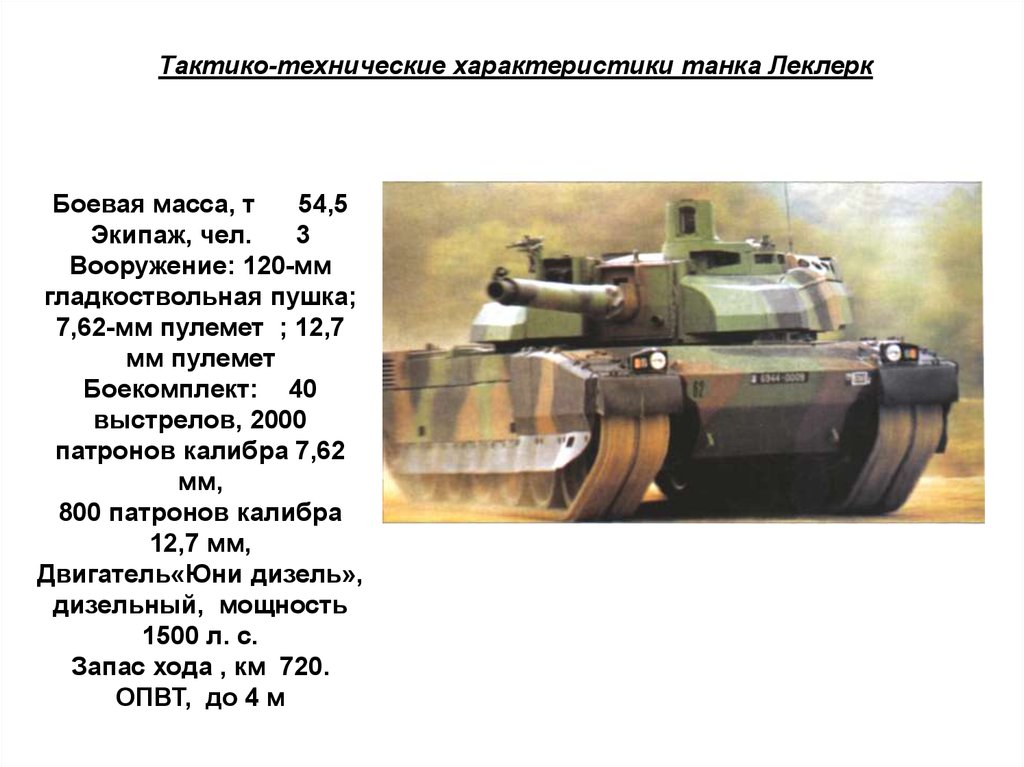 Tank характеристики. ТТХ танка Леклерк. Танк Леклерк ТТХ. Танки характеристики. Слайд бронетанковой технике.