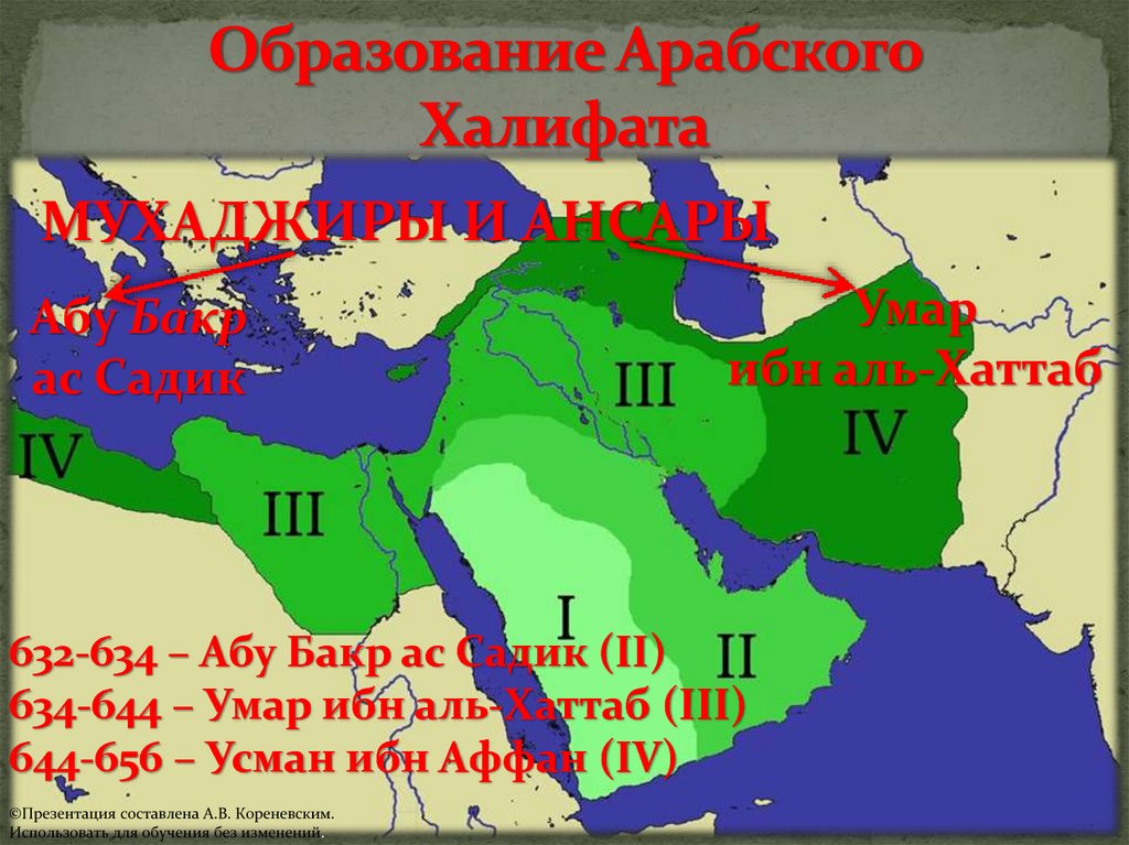 История распада арабского халифата. Образование арабского халифата. Образование в халифате.