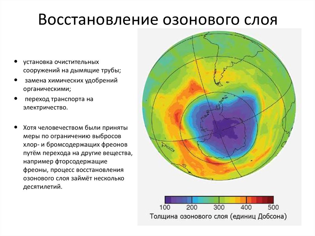 Карта озонового слоя