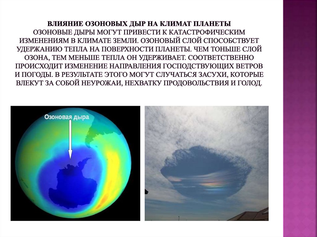 Как осуществляется защита жизни озонового слоя. Озоновые дыры. Мифы об озоновых дырах.