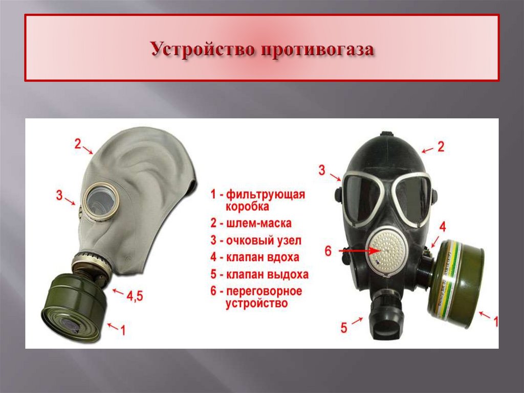 Части противогаза. Устройство противогаза. Противогаз для презентации. Тип противогаза. Переговорное устройство противогаза.