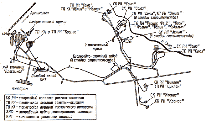 Байконур карта площадок