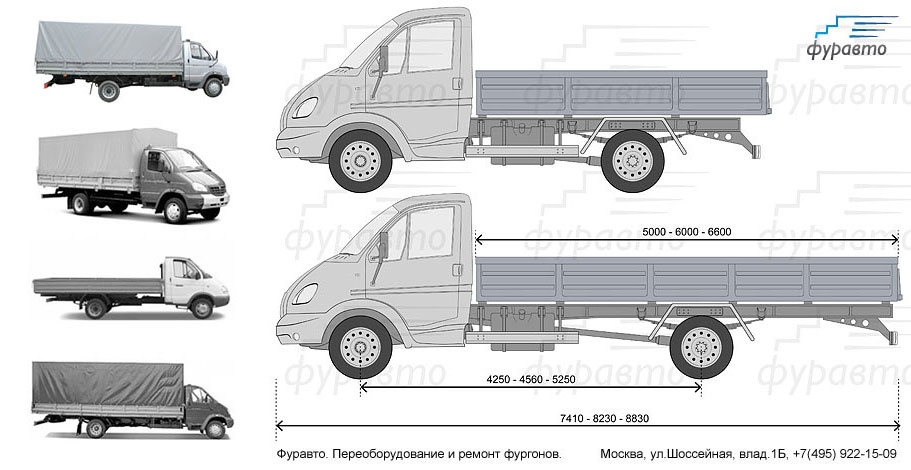 Грузовая газель габариты кузова