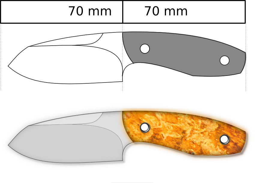 Формы ножей для охоты и рыбалки чертежи