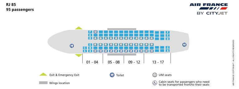 Самолет embraer 170 схема салона