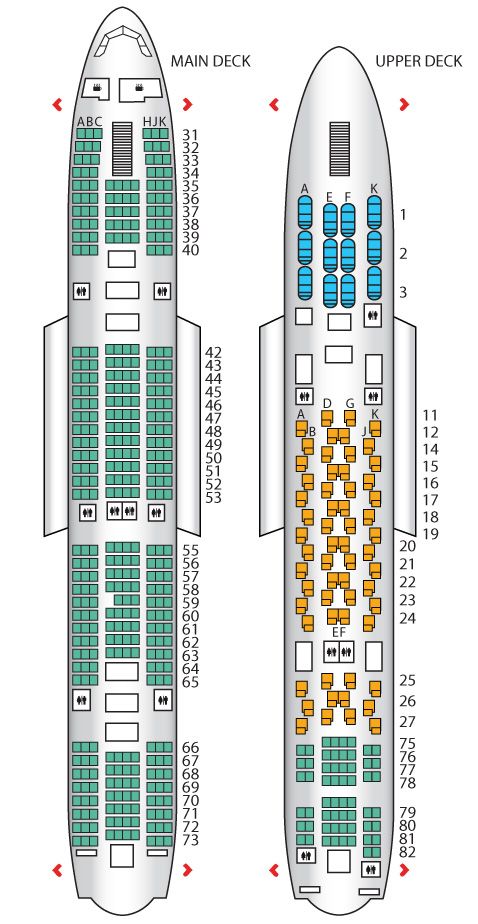 А380 схема салона