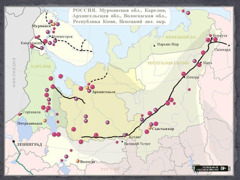 Карта советских лагерей