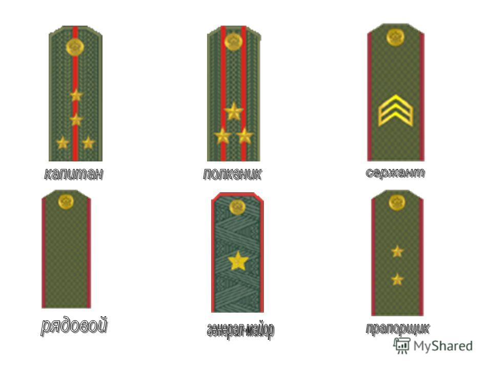 Погоны и звания зарница. Звания на погонах Российской армии.