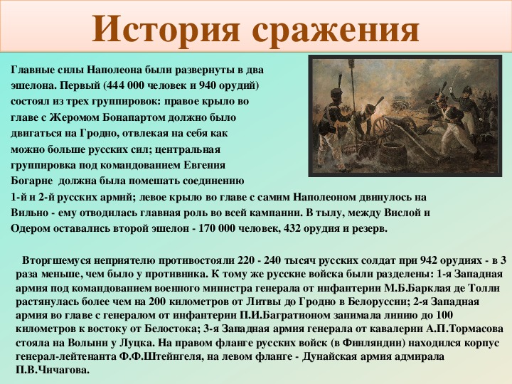 Сведения о событии. Бородинское сражение 1812 историческая справка кратко для 4 класса. Сообщение о Бородинской битве.