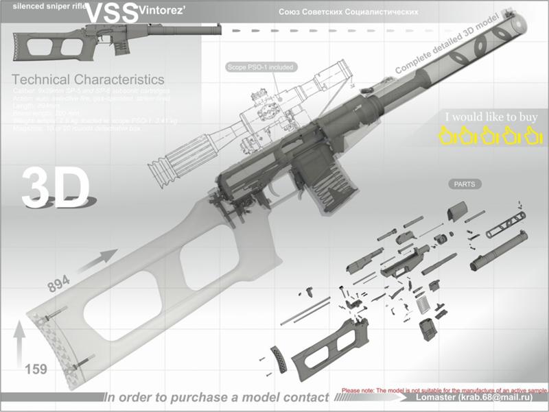 Снайперская винтовка винторез чертежи