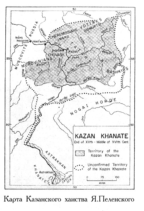 Казанское ханство карта