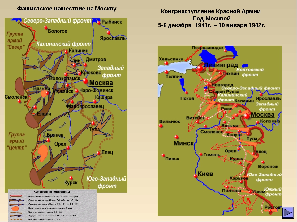 Контрнаступление под москвой план