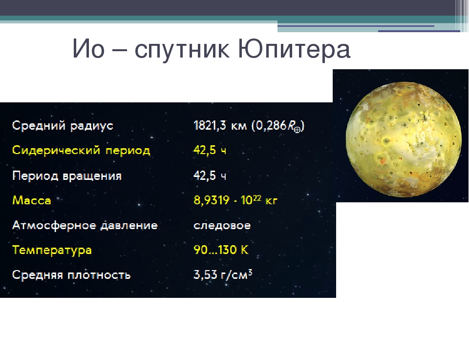 Какой спутник больше. Галилеевы спутники Юпитера таблица. Характеристика спутников Юпитера. Периоды спутников Юпитера. Спутник ио характеристика.