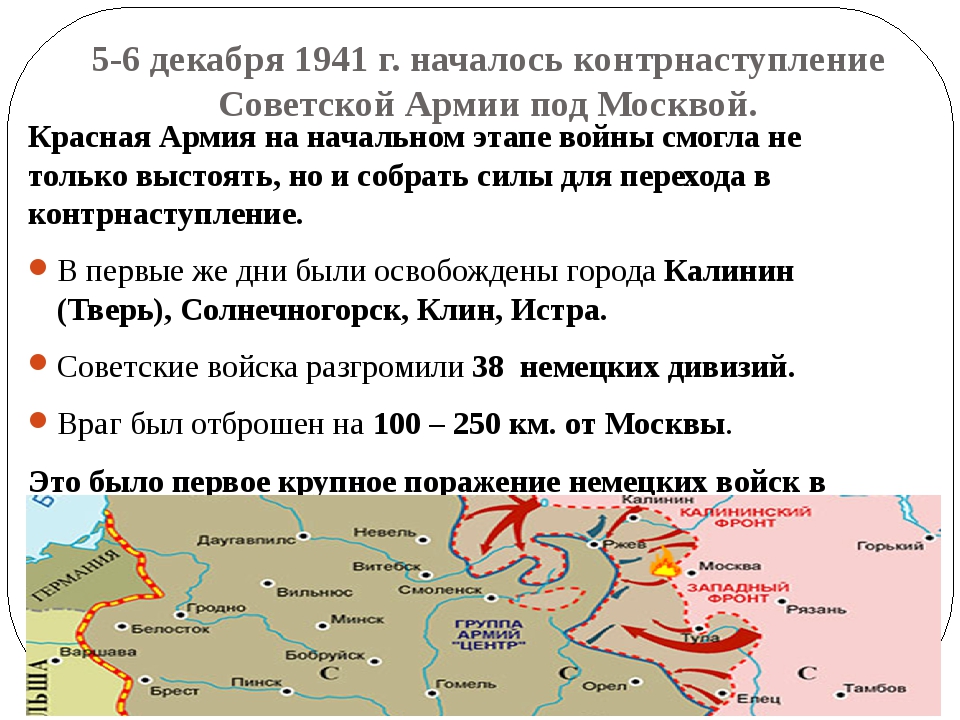 Когда будете наступление. Контрнаступление советских войск. Контрнаступление войск под Москвой. 5 Декабря наступление советских войск под Москвой. 5-6 Декабря 1941 г.