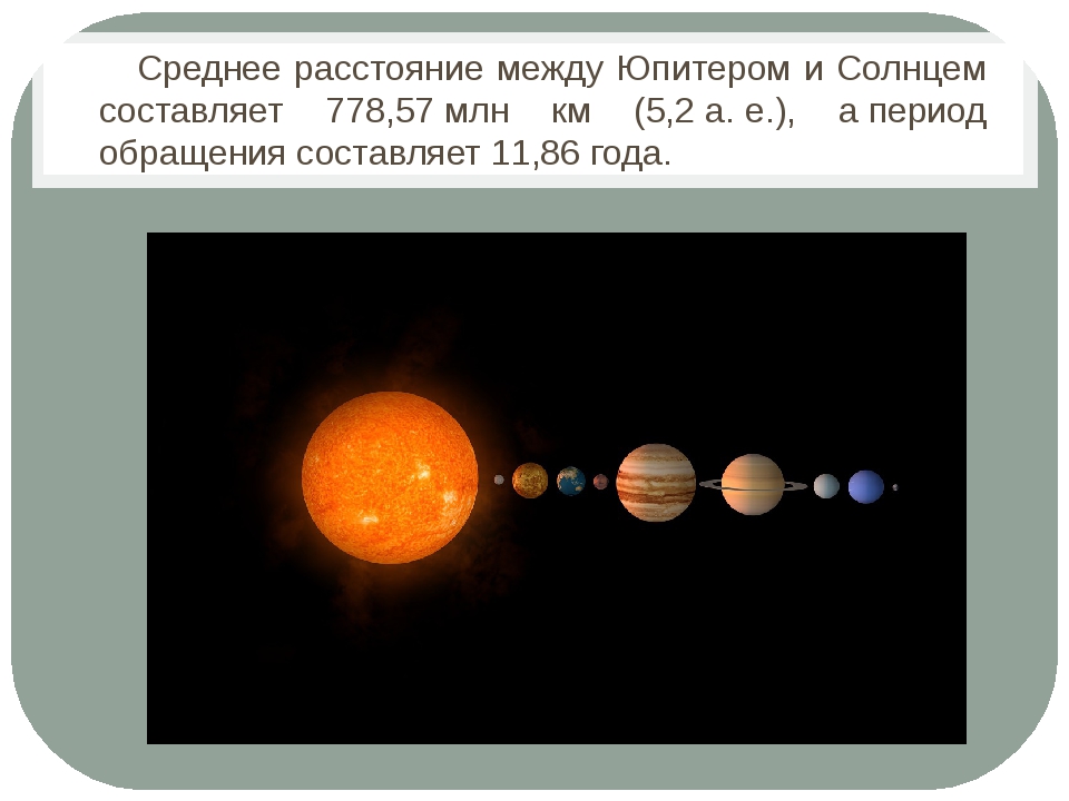 Расстояние от солнца до юпитера