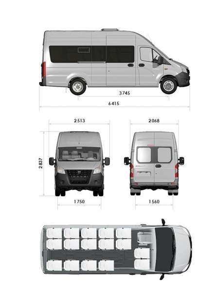 Габаритные размеры газель бизнес