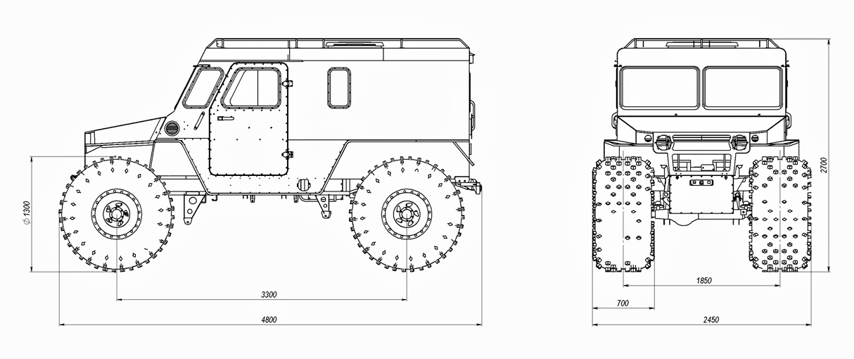 Рама лесника вездехода чертеж