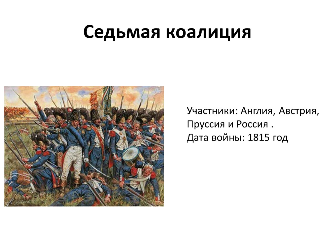 Коалиция войти. Антифранцузская коалиция 1815. Седьмая антифранцузская коалиция сражение. Седьмая коалиция против Наполеона. 7 Антифранцузская коалиция 1815.