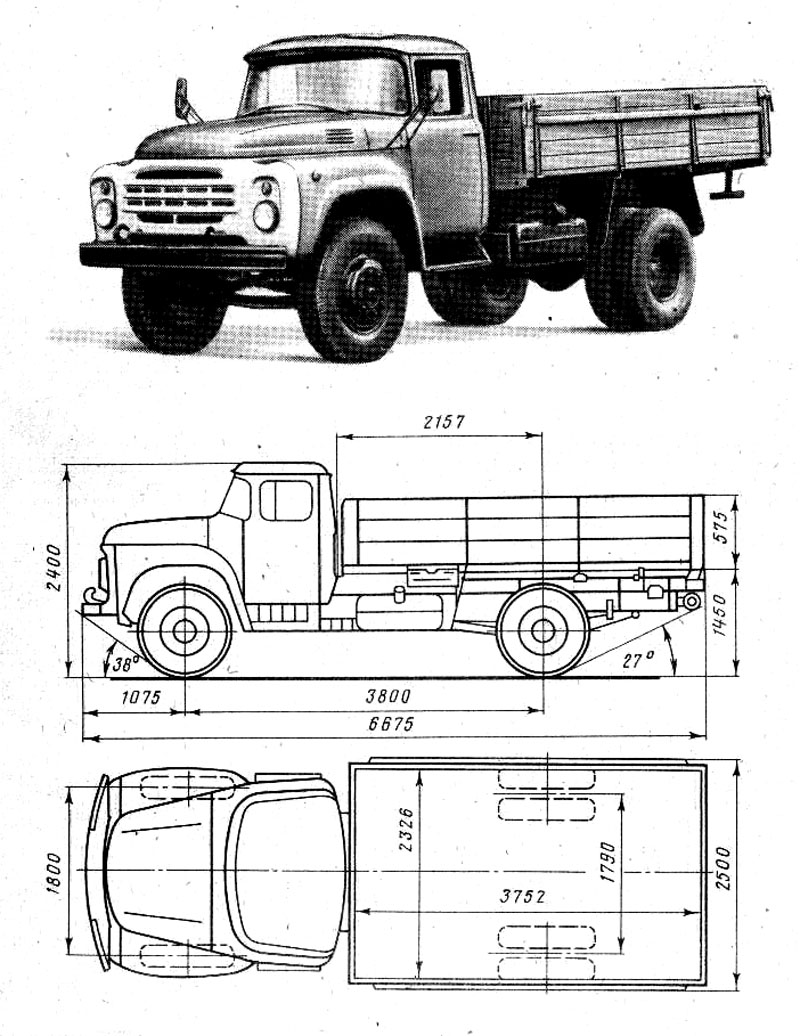 Габариты автомобиля зил 131