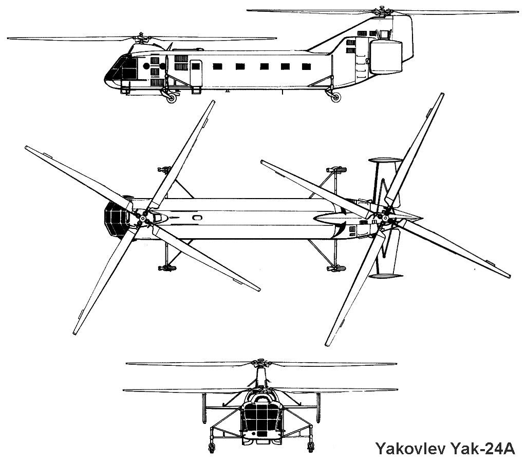 Вертолеты продольной схемы ссср
