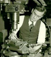 John Garand in the Springfield Armory shop in the 1930s.