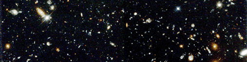 Hubble Deep Field Image-ancient galaxies