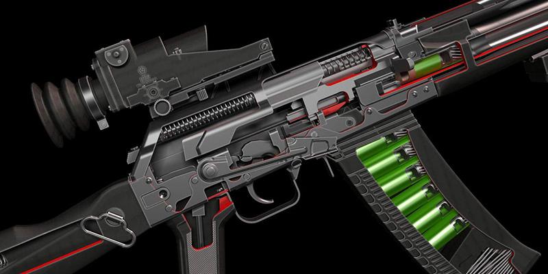 Сайга-12 в разрезе