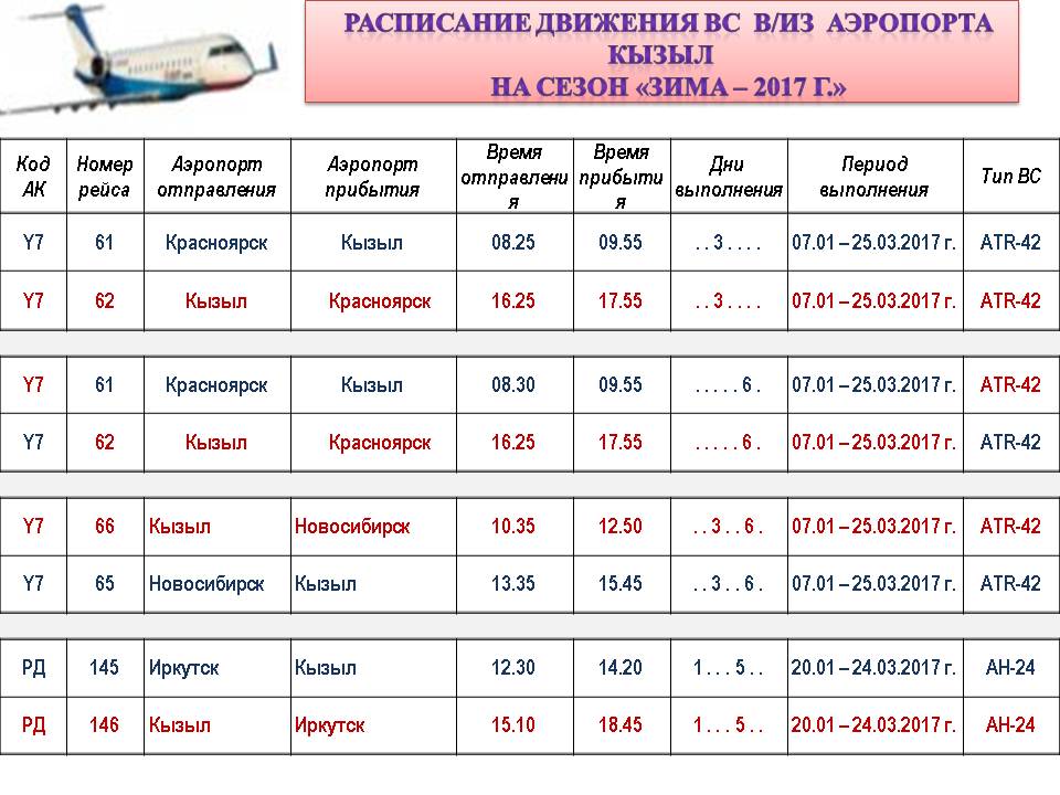 Расписание самолетов красноярск