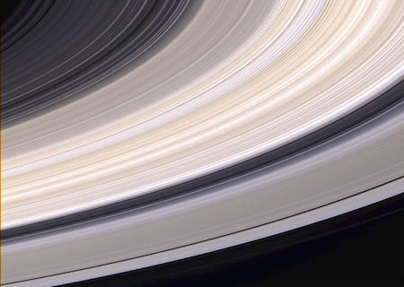 A close up view of Saturn