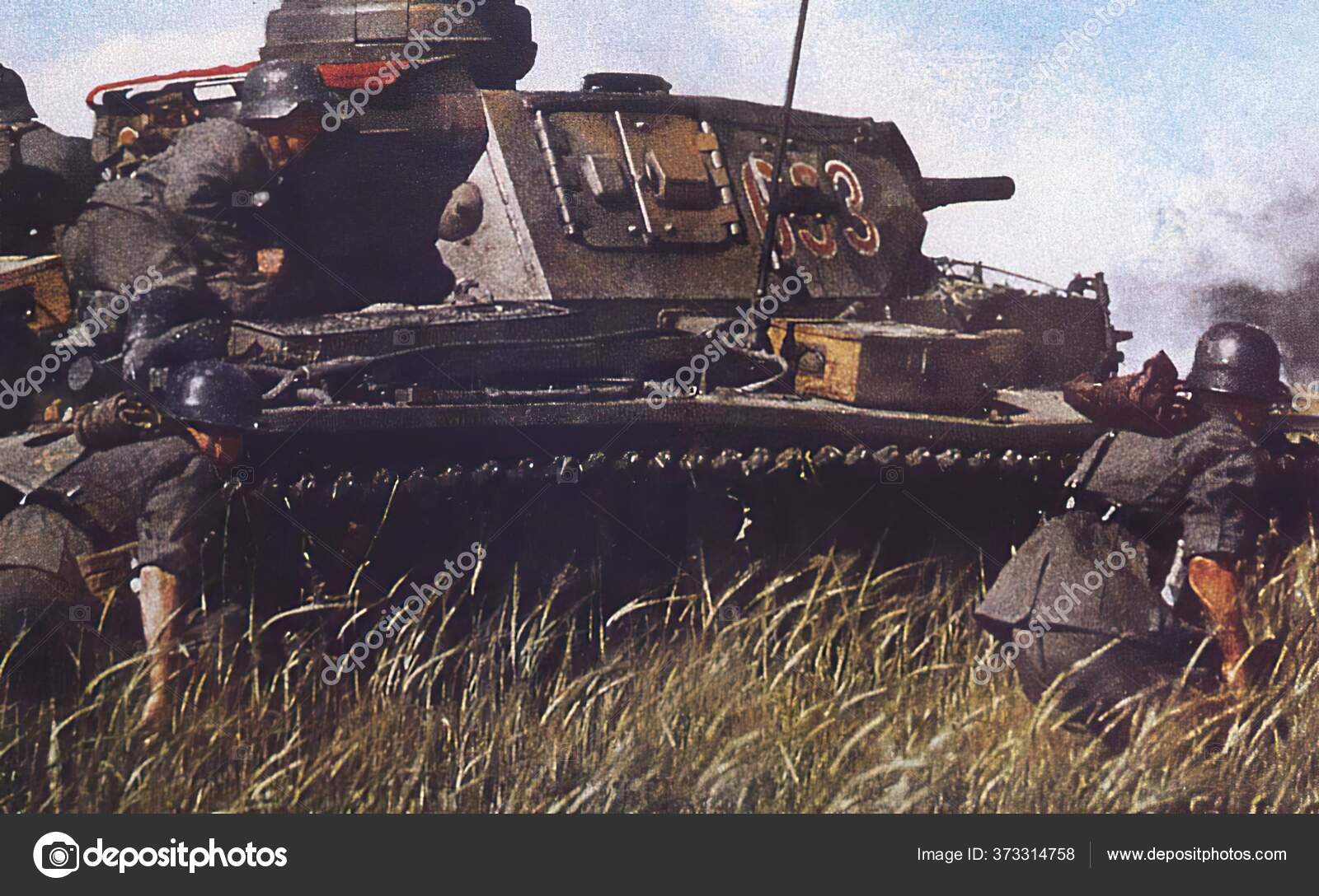 Немецкий танкист второй мировой в цвете