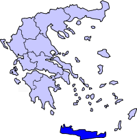 Крит по отношению к материковой Греции