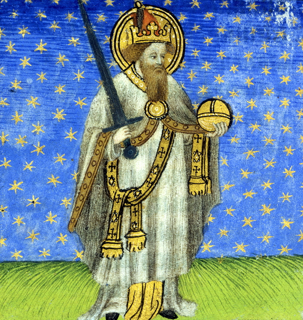 ​Карл Великий (миниатюра XIV века) - Карл Великий и рыцарь Роланд 