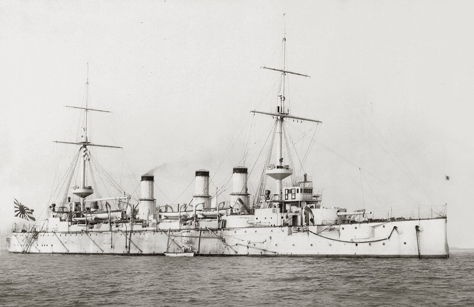 ​Броненосный крейсер «Адзума», 1900 год Источник – kreiser.unoforum.ru - Бой в Корейском проливе 