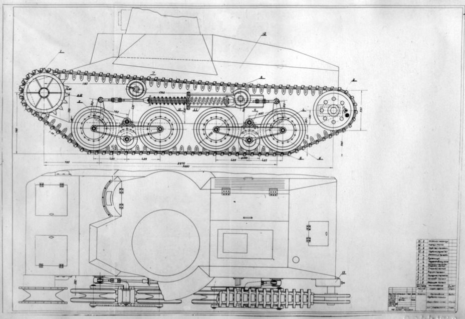 ​Схема ходовой части танка - Маньчжурский пленник 