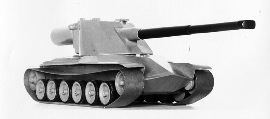 ​Макет EMIL E3, итог мозгового штурма, состоявшегося в 1952 году. На макете танк изображен со 150-мм пушкой - Шведский барабанщик 