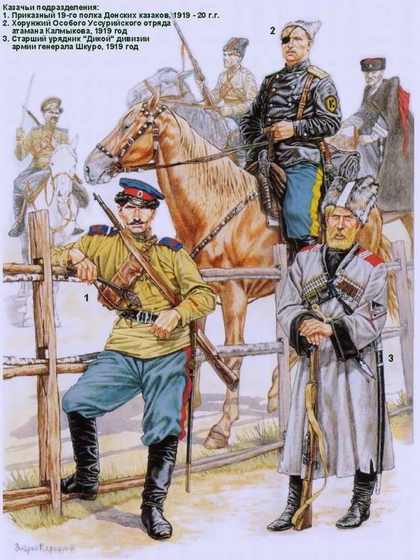​Белые казаки Гражданской войны. pinterest.es - Белые всадники Гражданской войны 