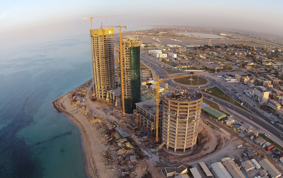 Строительство небоскребов Burj Al Baher в Триполи