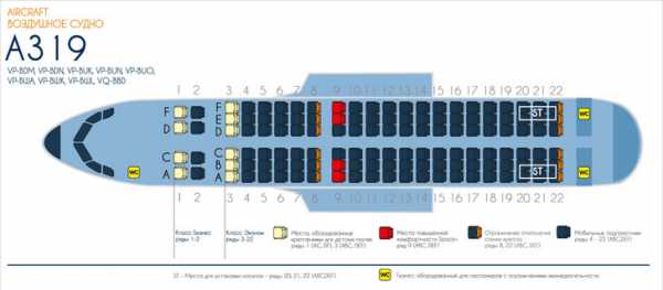 Расположение кресел аэробус 319