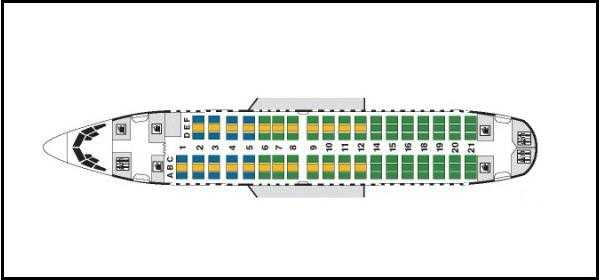 Боинг 737 500 схема салона