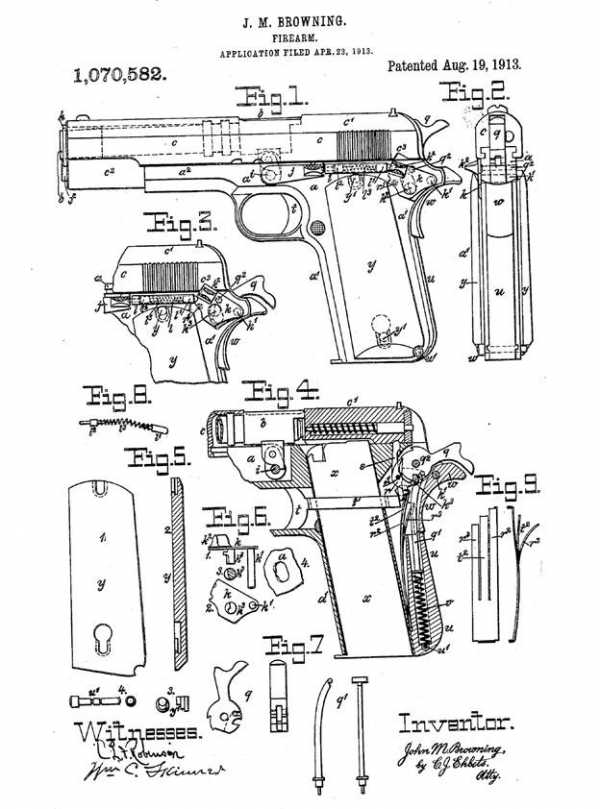 Кольт 1911 чертеж