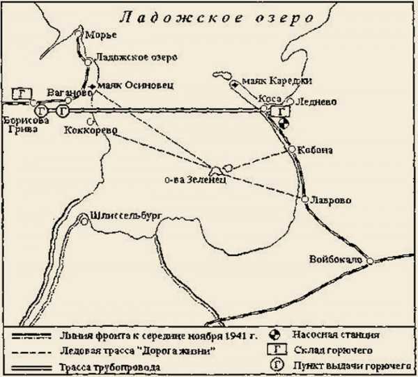 Дорога жизни ленинград карта